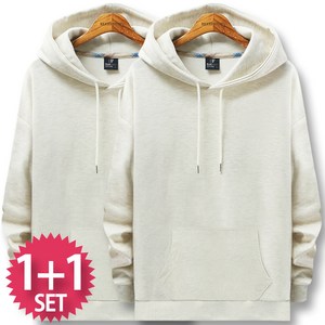 블루포스 유레팁 오버핏 후드티 1+1세트 2장 묶음 [국내생산] 남여공용 무지 긴팔 후드 티셔츠