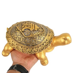 천연광물 생기거북 장식 무병장수 거북이장식품 거북이 장식 소품 거실 풍수 인테리어 집들이 개업 선물 일라이트 운모 비취옥 배합, 일라이트 골드 대