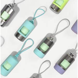 펫쭈 강아지 배변봉투 풉백 친환경 디스펜서 똥츄, 1개, 15개입, 그레이 라임