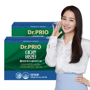 [닥터프리오] 더다른 고함량 비오틴(750mg x 300정) 5개월분, 비오틴 10개월분, 2개, 300개