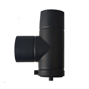 125mm 스텐연통 /벽난로 연통 /화목난로연통/보일러 연통, (흑관)드레인티, 1개