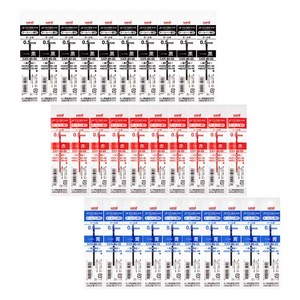 제트스트림 멀티 리필심 0.5mm 흑색 10p + 청색 10p + 적색 10p, 혼합 색상, 1세트