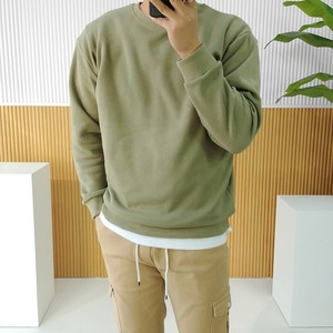 로니제이 남녀공용 오버핏 데일리 면 쭈리 기모 코튼 무지 맨투맨