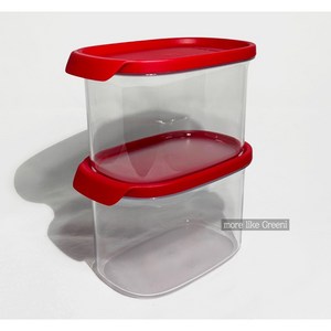 타파웨어 울트라클리어1L(2) 레드, 2개