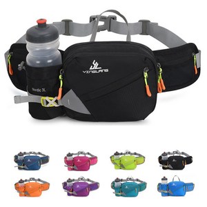 에픽스 등산 스포츠 생활방수 힙색 허리 물통 물병 여자 남자 힙색 커플 벨트형, 검정색
