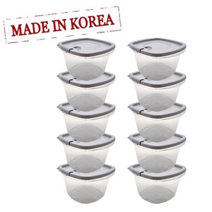 버킷리빙 냉동밥보관용기 전자레인지겸용 국내생산 햇밥용기 500ml x 10개
