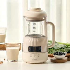 두유제조기 죽 콩물 기계 메이커 이유식 유리 글라스 두유기, 아이보리