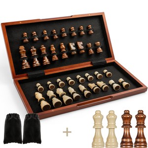 FanVince 체스 원목 특대형 세트 휴대용
