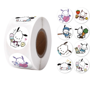 보물단지 산리오 롤 스티커 스티커 500매, 1개, 포차코