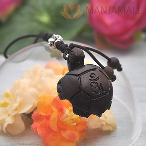 만자몰 NPG-01 벽조목 옴자 거북이 핸드폰줄 불교용품, 1개