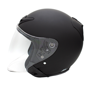 모토에이지 Zet-7 오토바이 오픈페이스 초경량 헬멧 1100g 업그레이드(바라클라바 포함), 무광블랙