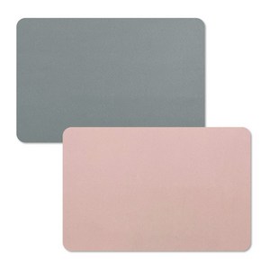 모노블리스 논슬립 빨아쓰는 3세대 규조토 발매트 2개입, 연카키+인디핑크, 1세트