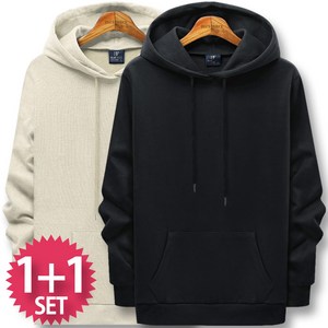 블루포스 트렙 후드티 1+1세트 [2장 묶음] 베이직핏 무지 남여공용 후드티셔츠