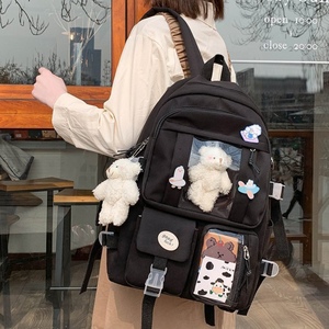 와이비비 곰돌이 큐티 데일리 백팩 학생 책가방 인형+뱃지