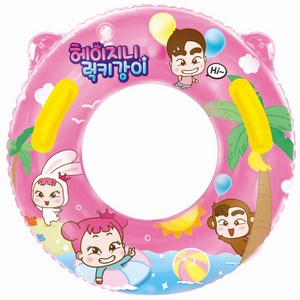 위니코니 프린세스 미니마우스 캐릭터 유아 원형튜브 어린이 손잡이 튜브 물놀이튜브, 1개, 8. 헤이지니 손잡이튜브 65