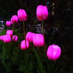 신성나라 태양광 튤립 정원등 LED 조화 꽃조명 화단 정원 베란다 꾸미기 야외등 잔디정원등, 옐로우