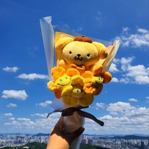 산리오 인형 꽃다발+스마일꽃3p, 폼폼푸린