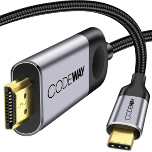 코드웨이 미러링케이블 넷플릭스 스마트폰 USB C to HDMI TV연결, 1개, 1.2M