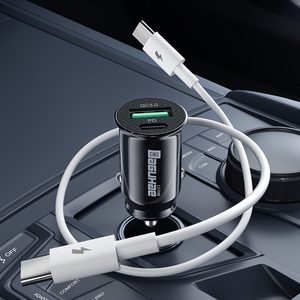 DAGUHAE PD PPS QC3.0 36W 초고속 차량용 충전기 A타입 C타입, 1세트, 블랙
