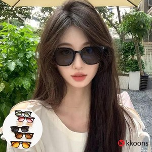 꾼스 얼굴 작아보이는 데일리 패션 뿔테 틴트 선글라스 자외선차단 틴트안경