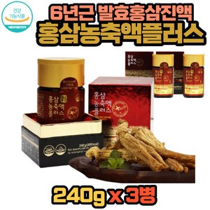 발효홍삼농축액 플러스 홍삼정 6년근 홍삼액 240g 3병 대동고려삼 명절 설 추석 명품 선물세트