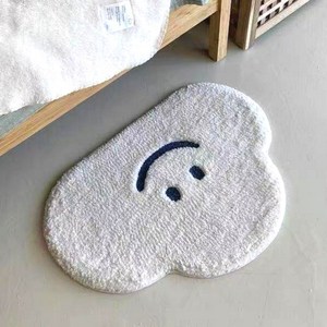 샘므 욕실 주방 현관 빨아쓰는 보들보들 발매트 러그 인테리어, 퓨어 화이트