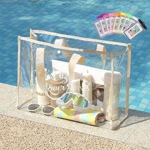 대용량 투명 비치백 여름 수영장 물놀이 가방 스마트폰 야광 방수팩