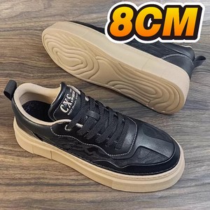 여름 남성 키높이화 10cm 8cm 패션 가죽 스니커즈