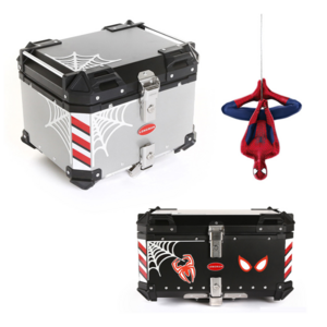 스파이더맨 알루미늄 탑박스 배달 탑박스 캐리어 짐대 45L, 실버