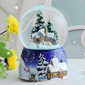 앤트앤비 크리스마스 워터볼 무드등 오르골 인테리어 소품 선물, 01.산타마을 오르골