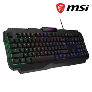 MSI FORGE GK100 RGB 게이밍 유선 키보드, 블랙