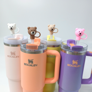 [5p세트] 스탠리 텀블러 호환 빨대 마개 10mm, 1세트, F곰돌이