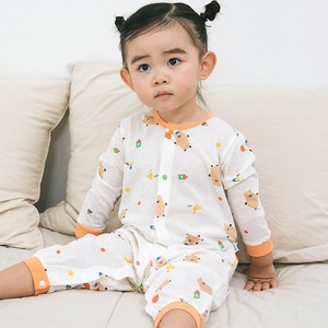 [5+1] 베이비붐 아기 우주복 긴팔 9부 항균메쉬 태열방지 유아 봄 여름 가을 국내생산
