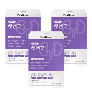 펫앤닥터 캣앤굿 3개월분 고양이영양제 90포 헤어볼 구내염 신장영양제 방광염 종합영양제