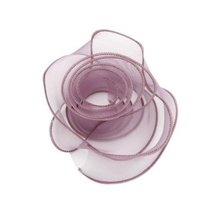 아트위브 오간디 쉬폰 선물포장 리본 망사 테이프 끈 장식 40mm, 9.4M, 07. 캐비어 퍼플