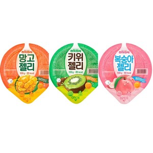 천하장사 젤리 3가지맛 망고/키위/복숭아 1박스 랜덤구성, 100g, 36개