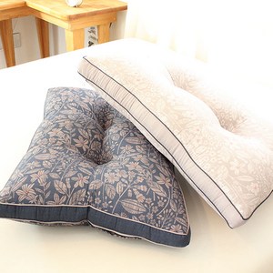 이불연구소 통째로 빨아쓰는 플라워 드라마 아늑베개 5070, 미스틱블루, 1개