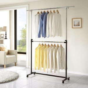 리빙스타 이동식 2단 스탠드행거, 아이보리