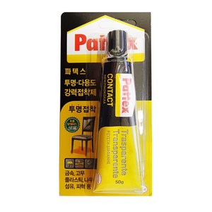 pattex 파텍스 투명 다용도 강력 접착제 50g 고무 가죽 금속 섬유 플라스틱 나무 철 타일 본드, 1개