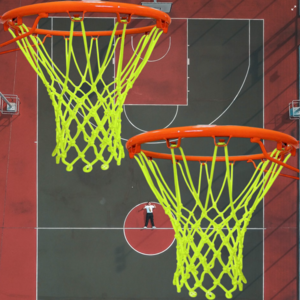 플랜와우 농구 골대 두꺼운 그물 망 링 네트 2개, 옐로우그린