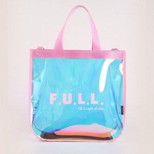 라운드 홀로그램 메쉬 가방 4color, 핑크, M, 풀