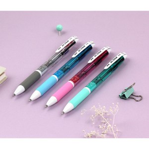 자바 제트3볼 3색 볼펜 0.7mm 1개 낱개, 하늘