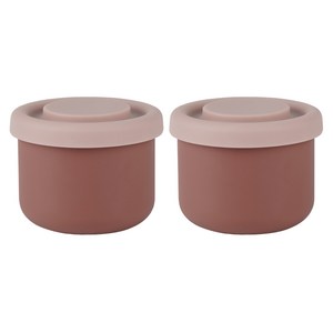 바야와 함께쓰는 밀폐 용기 원형 반찬 보관 통 실리콘 180ml (2개), 03. 올리브그레이, 04. 아메리카노그레이, 2개