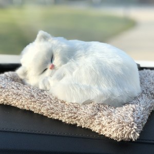 차량용 잠자는 강아지 인형 고양이 제습 탈취 인형, 1개, 선택2. 화이트양이