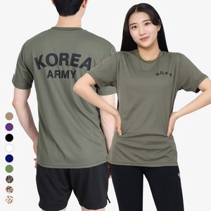 꾸나와곰신 ROKA 코리아아미 로카티 반팔 기능성 쿨티 군인티셔츠