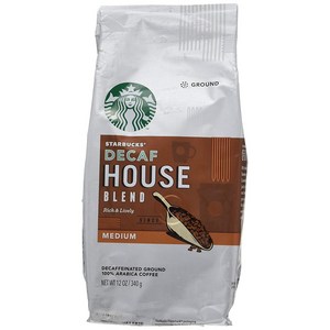 스타벅스 디카페인 하우스 블렌드 미디움 로스트 커피 12oz (340g), 그라운드, 340g, 1개