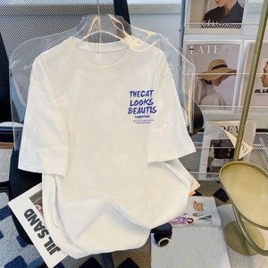 CHARMICALL 남여공용 티셔츠 반팔 빅사이즈 여름 반팔티
