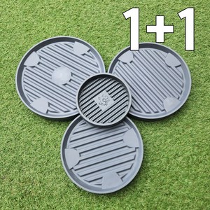 [1+1] 엔비홈 바퀴가 숨어있는 이동식 화분받침대 그레이, 1호(내경지름 18cm x 외경지름 20cm), 1개