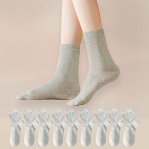 뉴삭스 여성용 양말 프리미엄 무압박 밴딩 중목 10켤레 1팩 세트