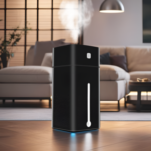 웨스트라이프 7색 무드등 대용량 워터 가습기, 블랙